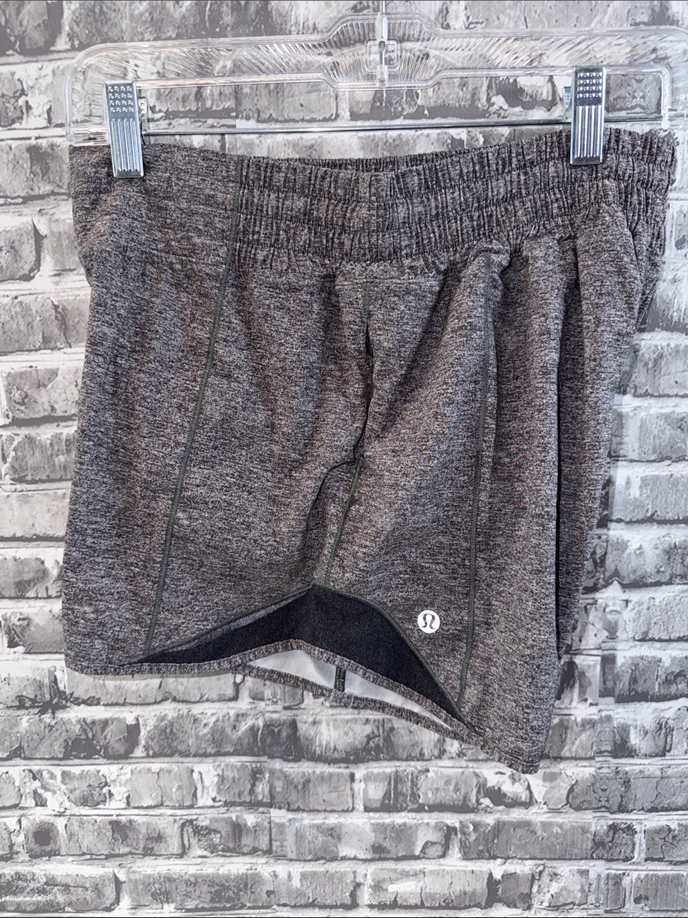 lululemon athletica Heather Gray Athletic Shorts with Built-In Liner